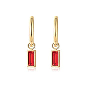Fashion Gold Zircon Earrings Stud Drop Dangle Wedding Best Gift For Women - Square-Green V528-XY00568-SE21062906GN-607830