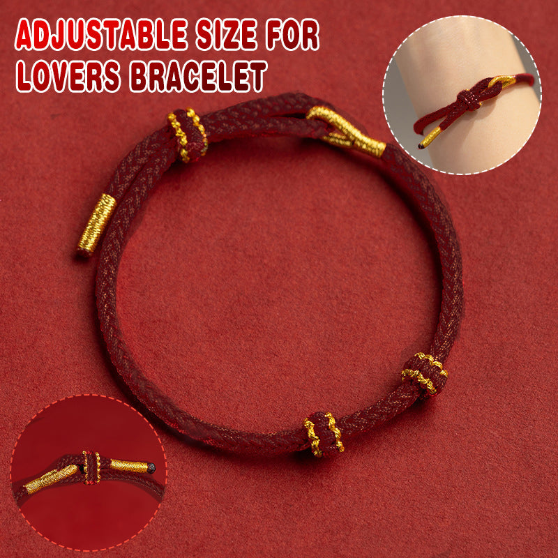 Hand-woven Knotted Red Rope Adjustable Size For Lovers Bracelet Jewelry Gifts V528-XY00722-XLHSW-665226