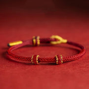 Hand-woven Knotted Red Rope Adjustable Size For Lovers Bracelet Jewelry Gifts V528-XY00722-XLHSW-665226