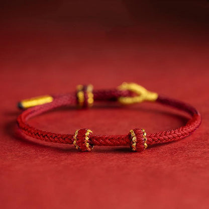 Hand-woven Knotted Red Rope Adjustable Size For Lovers Bracelet Jewelry Gifts V528-XY00722-XLHSW-665226