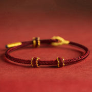 Hand-woven Knotted Red Rope Adjustable Size For Lovers Bracelet Jewelry Gifts V528-XY00722-XLHSW-665226
