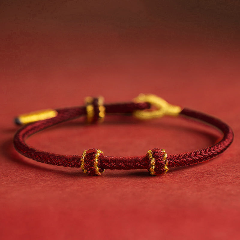 Hand-woven Knotted Red Rope Adjustable Size For Lovers Bracelet Jewelry Gifts V528-XY00722-XLHSW-665226