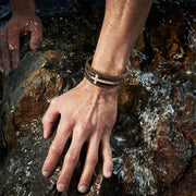 Men Cross Bracelet Multi-Layer Leather Wristband Stainless Steel Stylish Gift - Silver V528-XY00742-SILVER-694079