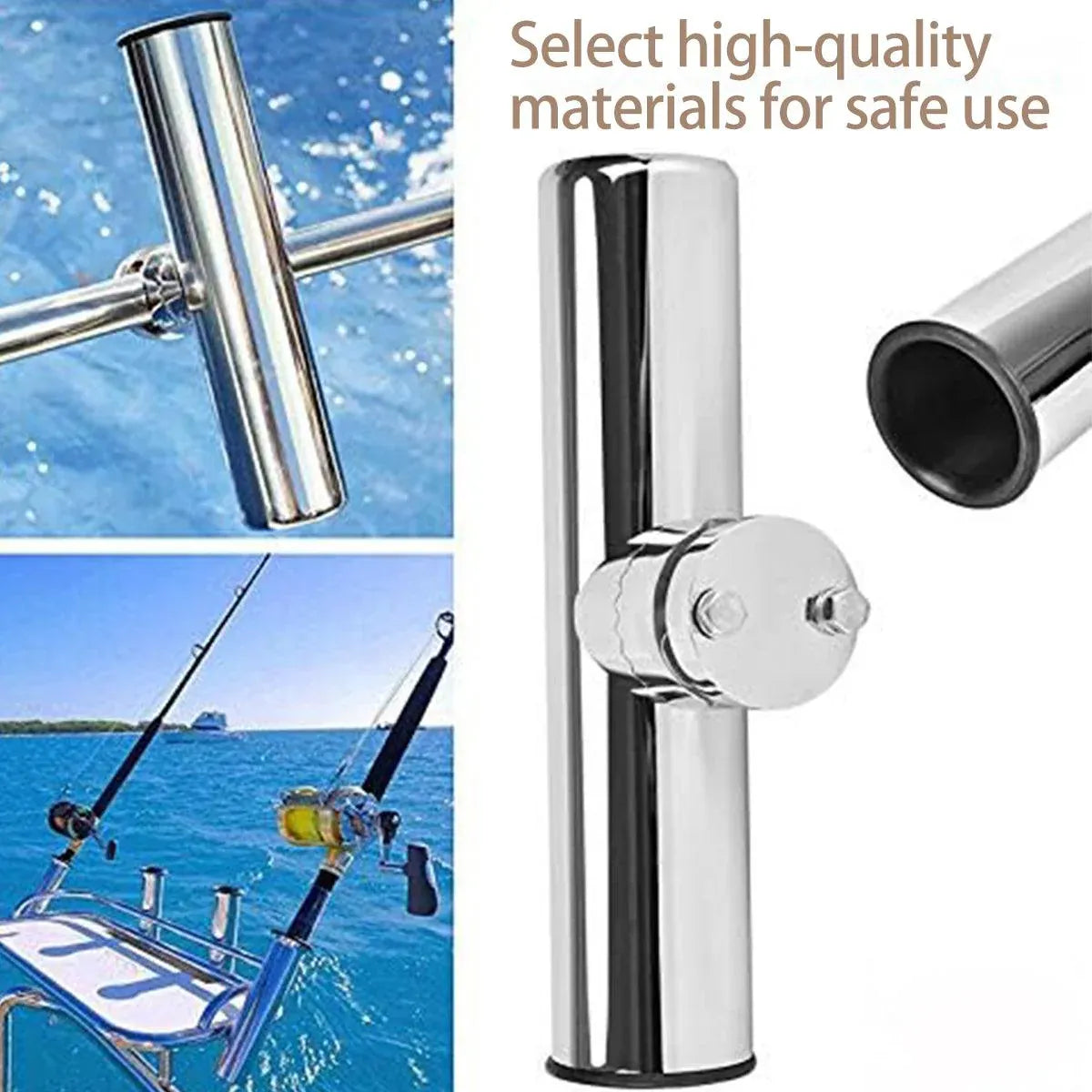 Fishing Rod Tubes Holders Grippers for Boat and Outdoor Fishing Rod Storage - 22mm-32mm V528-YACHT-ROD-HOLDER-22-32MM-177960