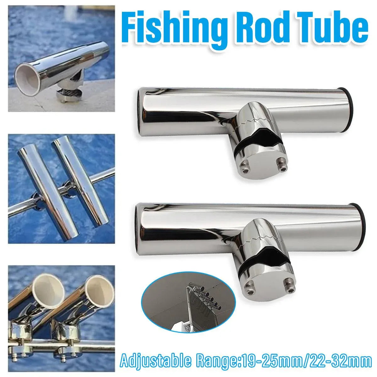 Fishing Rod Tubes Holders Grippers for Boat and Outdoor Fishing Rod Storage - 22mm-32mm V528-YACHT-ROD-HOLDER-22-32MM-177960