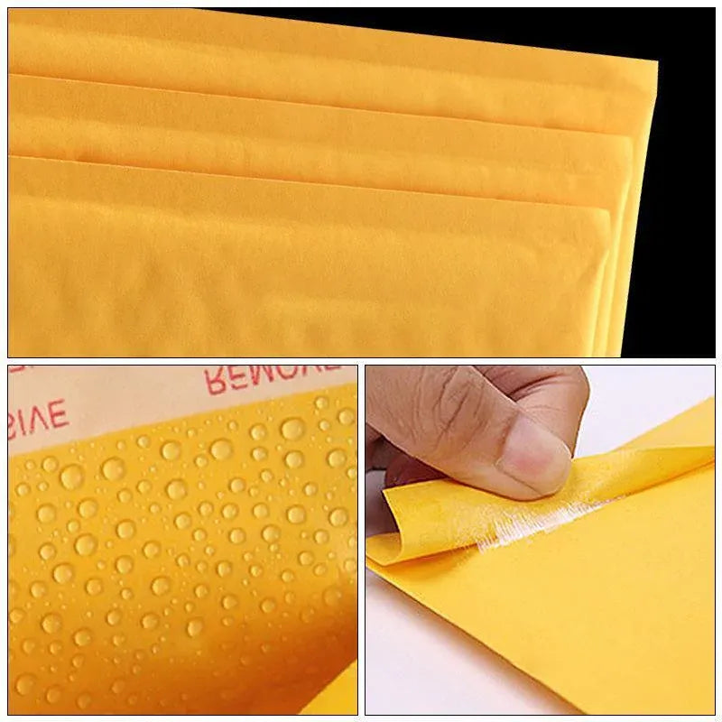 25PCS Poly Bubble Mailer Yellow Colour Multi-Size Plastic Padded Bag - 25PCS-13*23CM V528-YEBUBBLE-25PCS-13-23-868871
