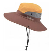 Women Wide Brim Ponytail Hat Sun Protect Visor Summer Beach Cap Anti Uv Floppy - Yellow V528-YECOLOUR-YELLOW40545