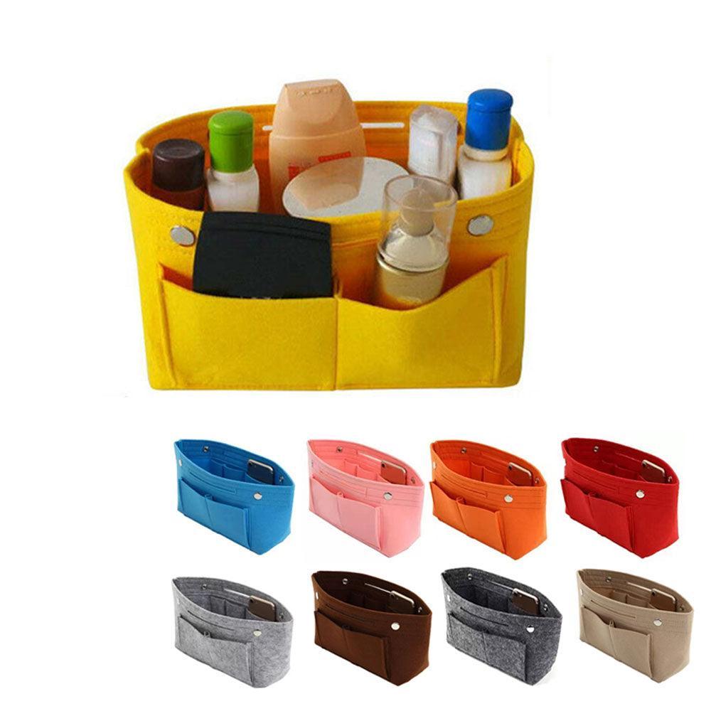 Travel Organiser Handbag Felt Bag Tote Insert Liner Purse Pouch Women 25*16*9Cm - Yellow V528-YECOLOUR-YELLOW89813
