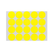Yellow Assorted Sizes Colour Sticker Dots Adhesive Round Labels Circular Spot Scrapbook - 100mm*2 Dots V528-YELLOW-100MM-2DOTS38932