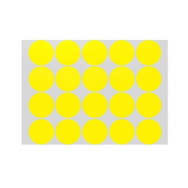 Yellow Assorted Sizes Colour Sticker Dots Adhesive Round Labels Circular Spot Scrapbook - 100mm*2 Dots V528-YELLOW-100MM-2DOTS38932