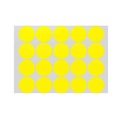 Yellow Assorted Sizes Colour Sticker Dots Adhesive Round Labels Circular Spot Scrapbook - 13mm*132 Dots V528-YELLOW-13MM-132-1PCS-51713