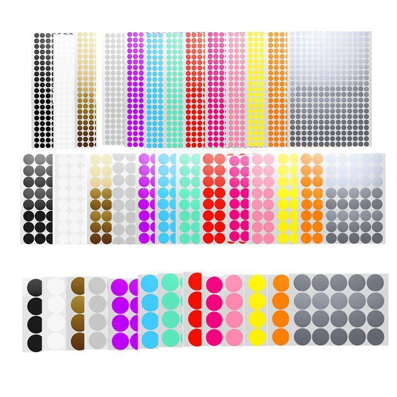 Yellow Assorted Sizes Colour Sticker Dots Adhesive Round Labels Circular Spot Scrapbook - 50mm*8 Dots V528-YELLOW50MM-8DOTS15437