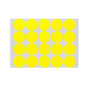 Yellow Assorted Sizes Colour Sticker Dots Adhesive Round Labels Circular Spot Scrapbook - 50mm*8 Dots V528-YELLOW50MM-8DOTS15437