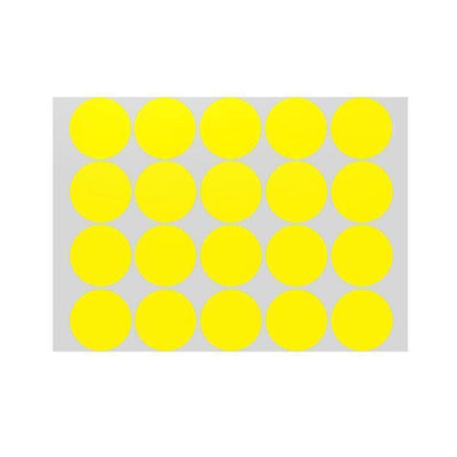 Yellow Assorted Sizes Colour Sticker Dots Adhesive Round Labels Circular Spot Scrapbook - 50mm*8 Dots V528-YELLOW50MM-8DOTS15437