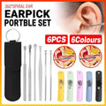 6Pcs Earpick Ear Wax Curette Ear Cleaner Remover Spoon Ear Cleaning Tool Kit - Green V528-YJ21-GREEN-294761