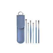 6Pcs Earpick Ear Wax Curette Ear Cleaner Remover Spoon Ear Cleaning Tool Kit - Green V528-YJ21-GREEN-294761