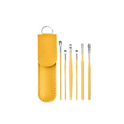 6Pcs Earpick Ear Wax Curette Ear Cleaner Remover Spoon Ear Cleaning Tool Kit - Green V528-YJ21-GREEN-294761