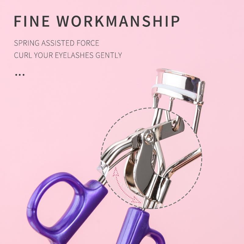 Portable Eyelash Curler Wide Angle Grip for Long Lasting Lifted Lashes V528-YL-PURPLE-3903