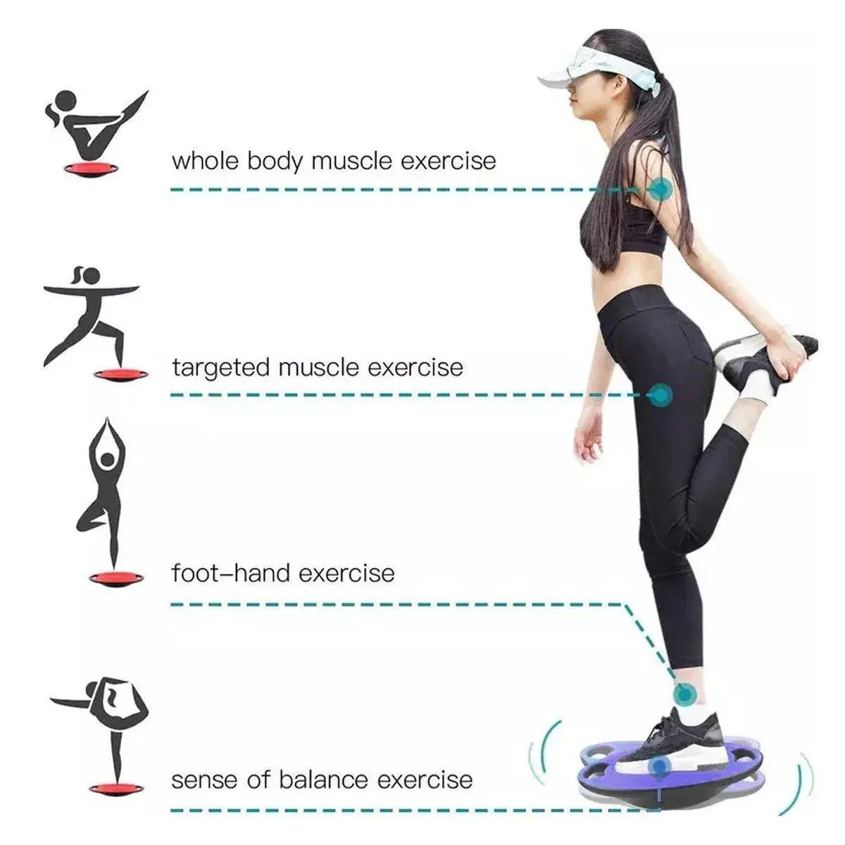 Training Balance Board Yoga Fitness Pedal for Home Sensory Coordination Exercise V528-YOGA-BALANCE-BOARD-118978