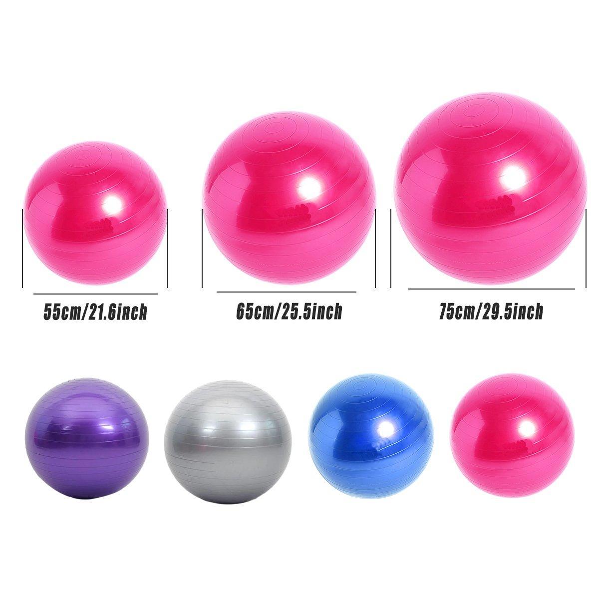 Explosion-Proof Thickened Inflatable Yoga Ball Massage Fitness Stability Ball - Grey - 75cm V528-YOGA-BALL-GREY-75-682991