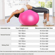 Explosion-Proof Thickened Inflatable Yoga Ball Massage Fitness Stability Ball - Grey - 75cm V528-YOGA-BALL-GREY-75-682991