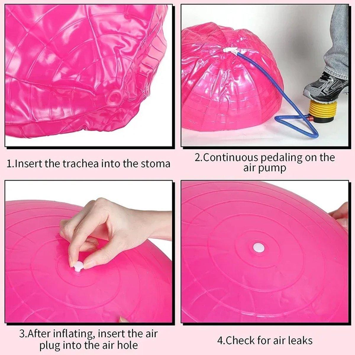 Explosion-Proof Thickened Inflatable Yoga Ball Massage Fitness Stability Ball - Grey - 75cm V528-YOGA-BALL-GREY-75-682991