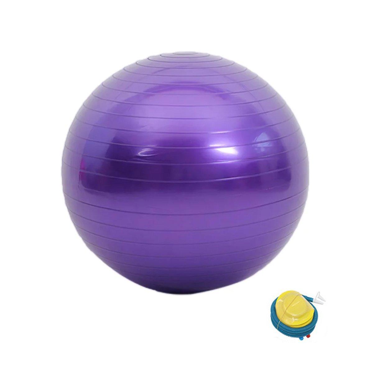 Explosion-Proof Thickened Inflatable Yoga Ball Massage Fitness Stability Ball - Purple - 65cm
