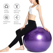 Explosion-Proof Thickened Inflatable Yoga Ball Massage Fitness Stability Ball - Purple - 75cm
