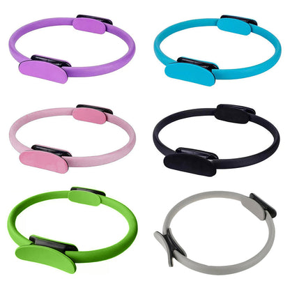 6 Colours Pilates Yoga Ring Magic Circle Fitness Equipment for Toning Slim Legs - Grey V528-YOGA-CIRCLE-GREY-288155