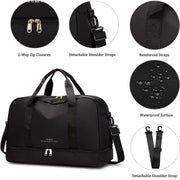 Yoga Fitness Bag Outdoor Sports Travel Bag Large Capacity Gym Luggage Bag V528-YOGA-MAT-BAG-BLACK-731562