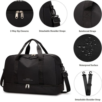 Yoga Fitness Bag Outdoor Sports Travel Bag Large Capacity Gym Luggage Bag V528-YOGA-MAT-BAG-BLACK-731562