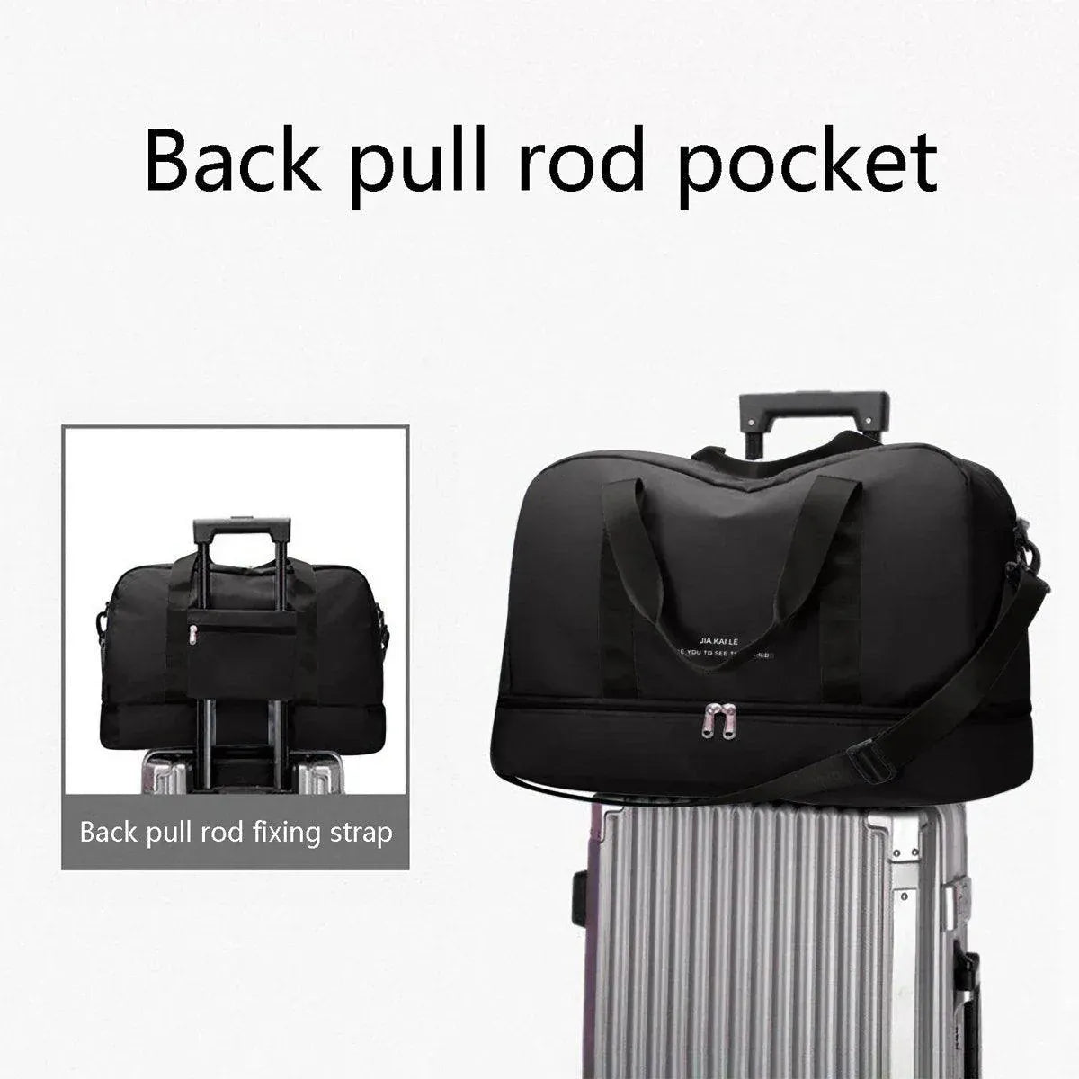 Yoga Fitness Bag Outdoor Sports Travel Bag Large Capacity Gym Luggage Bag V528-YOGA-MAT-BAG-BLACK-731562