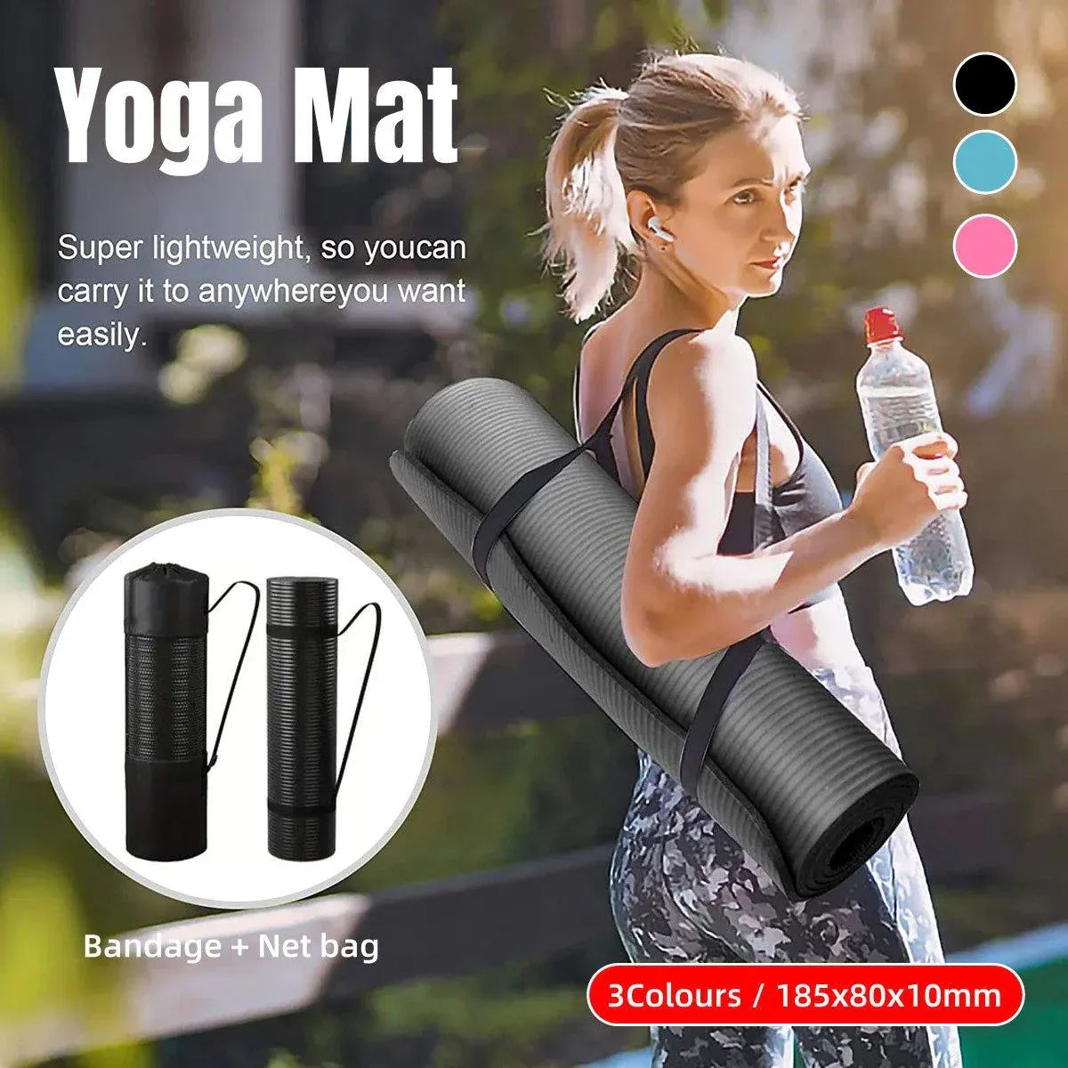 Yoga Mat Dance Mat Sports and Fitness Jump Rope Mat for Men and Women Exercise - Pink V528-YOGA-MAT-PINK-837159
