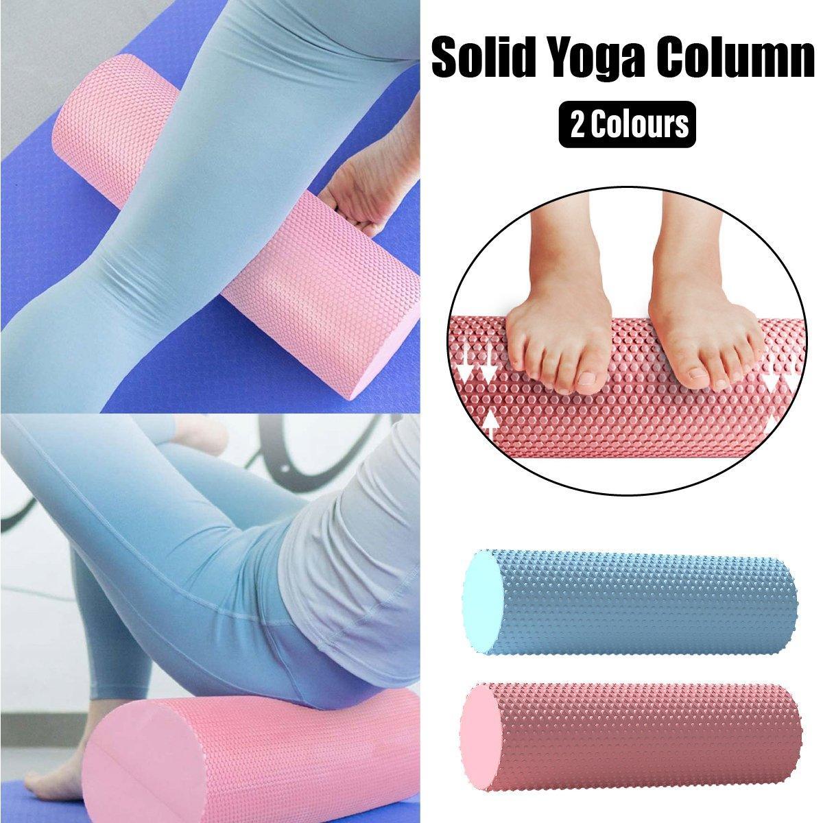 EVA Foam Yoga Massage Roller Solid Pilates Fitness Column for Muscle Recovery - Pink V528-YOGA-PILLAR-PINK-913699