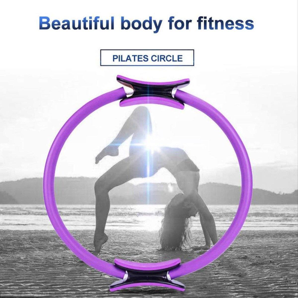 6 Colours Pilates Yoga Ring Magic Circle Fitness Equipment for Toning Slim Legs - Black V528-YOGA-RING-BLACK-268956