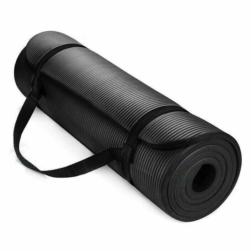 20MM Thick Yoga Mat Pad NBR Nonslip Exercise Fitness Pilate Gym Durable - Black V528-YOGAMAT-BLACK-20MM-769761