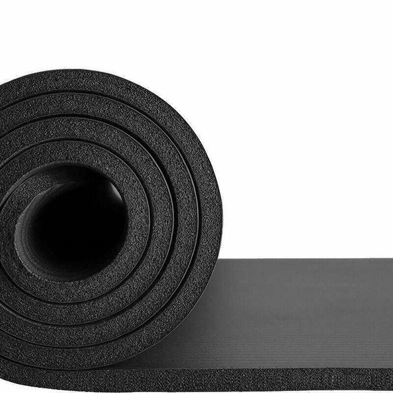 20MM Thick Yoga Mat Pad NBR Nonslip Exercise Fitness Pilate Gym Durable - Black V528-YOGAMAT-BLACK-20MM-769761