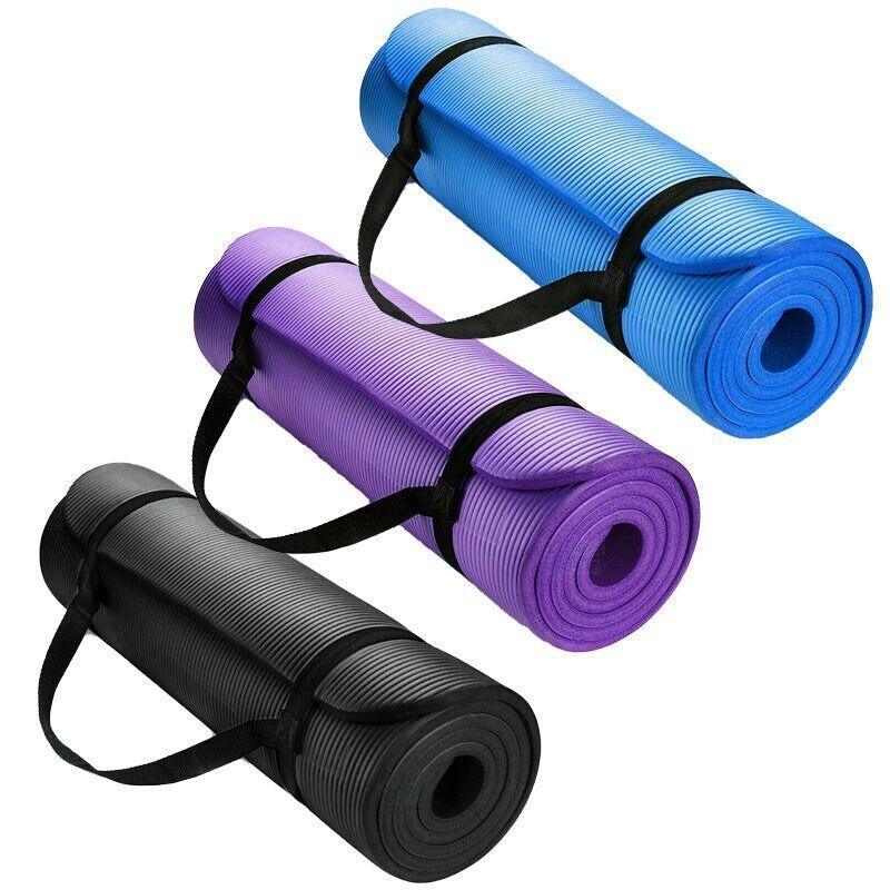 15mm Thick Yoga Mat Pad NBR Nonslip Exercise Fitness Pilate Gym Durable - Purple V528-YOGAMAT-PURPLE-15MM-960648