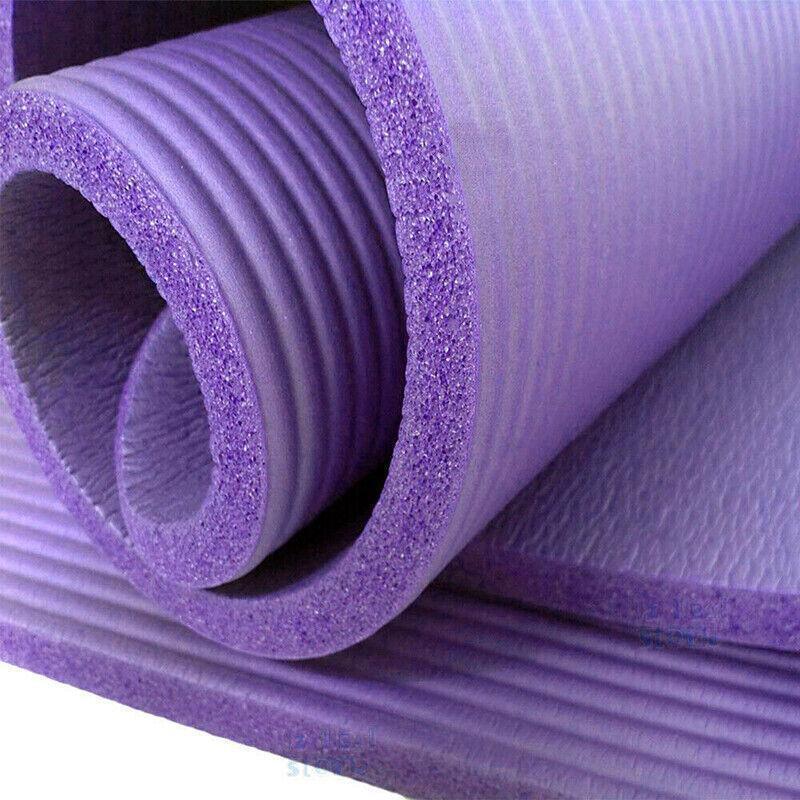 15mm Thick Yoga Mat Pad NBR Nonslip Exercise Fitness Pilate Gym Durable - Purple V528-YOGAMAT-PURPLE-15MM-960648