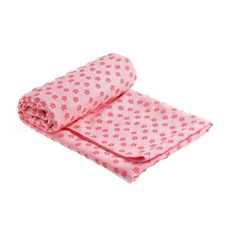 Non Slip Yoga Towel Mat Microfiber Fitness Gym Exercise Blanket with Carry Bag - Light Purple V528-YOGANON-SLIPMAT-LIGHTPURPLE-32568