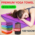 Non Slip Yoga Towel Mat Microfiber Fitness Gym Exercise Blanket with Carry Bag - Orange V528-YOGANON-SLIPMAT-ORANGE-28772