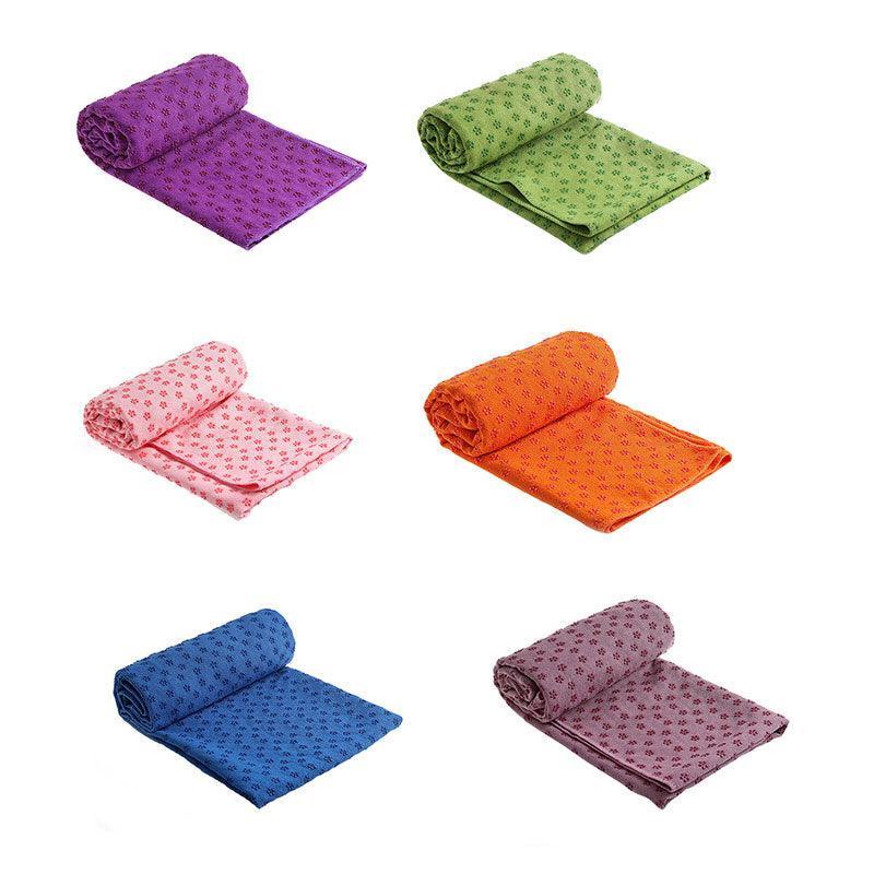 Non Slip Yoga Towel Mat Microfiber Fitness Gym Exercise Blanket with Carry Bag - Orange V528-YOGANON-SLIPMAT-ORANGE-28772