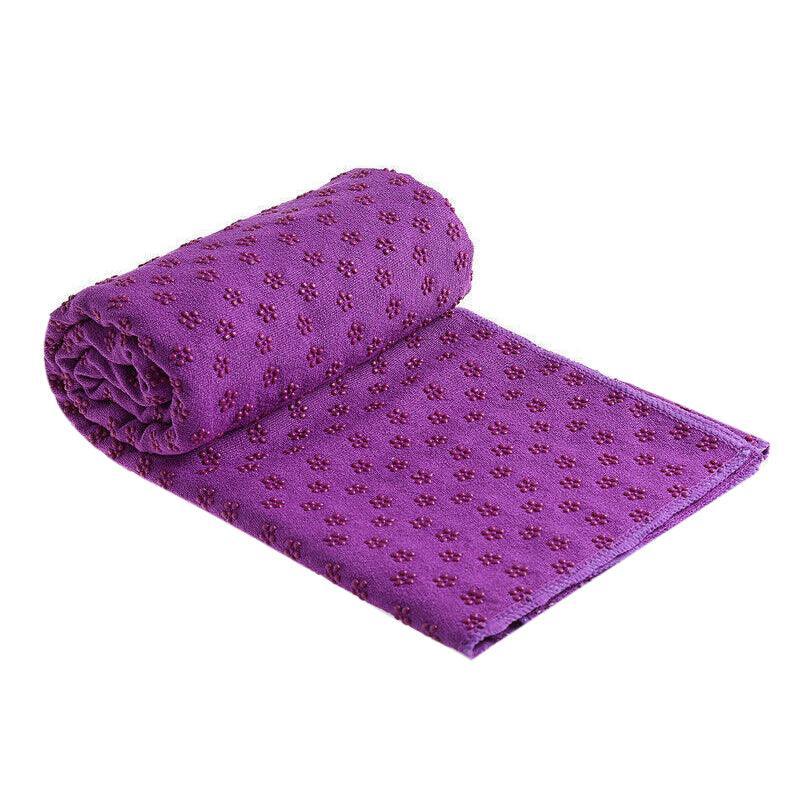Non Slip Yoga Towel Mat Microfiber Fitness Gym Exercise Blanket with Carry Bag - Orange V528-YOGANON-SLIPMAT-ORANGE-28772