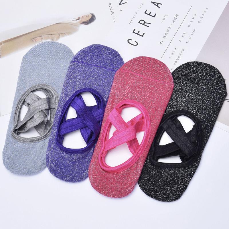 Yoga Socks Non Slip Pilates Ballet Grip Socks for Women Gym Fitness - Grey V528-YOGASOCKS-GRAY-598876
