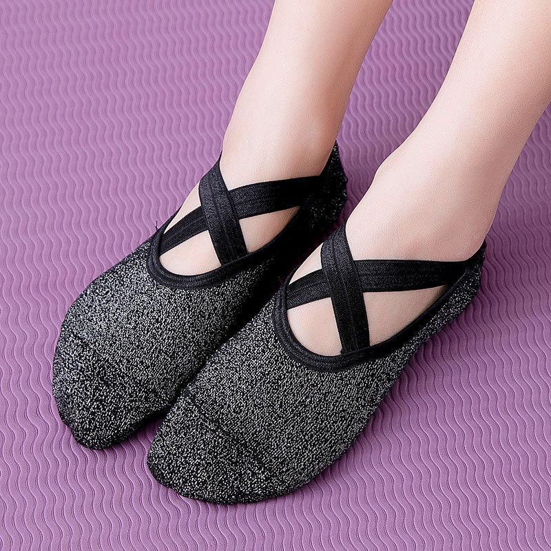 Yoga Socks Non Slip Pilates Ballet Grip Socks for Women Gym Fitness - Grey V528-YOGASOCKS-GRAY-598876