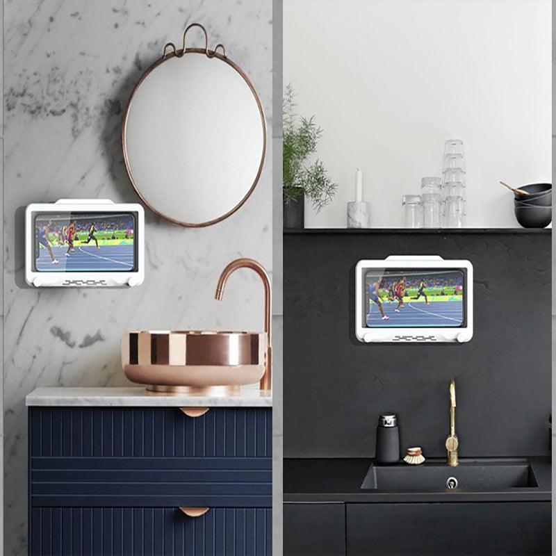 Wall Mounted Phone Holder for Bathroom Shower Waterproof Touch Screen Case - Blue V528-YSFSSJK-BLUE-785210