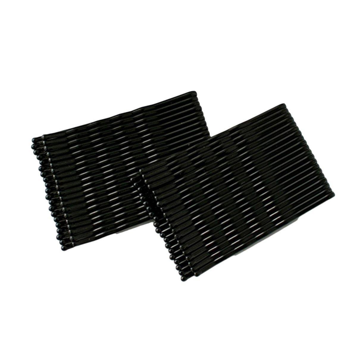 40 PCS Short Black Waved Hair Pins Bobby Pins Grips Salon Dance Hair Accessories - Long Wave Clip V528-YX-A38008