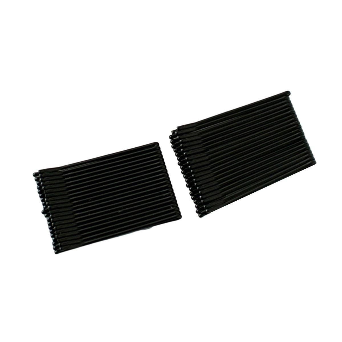 40 PCS Short Black Waved Hair Pins Bobby Pins Grips Salon Dance Hair Accessories - Long Wave Clip V528-YX-A38008