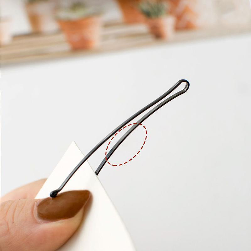 40 PCS Short Black Waved Hair Pins Bobby Pins Grips Salon Dance Hair Accessories - Long Flat Clip V528-YX-F26587