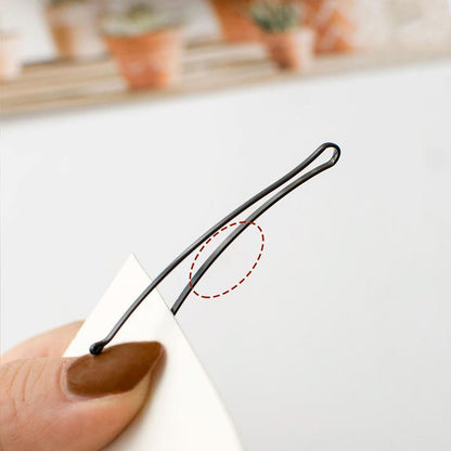 40 PCS Short Black Waved Hair Pins Bobby Pins Grips Salon Dance Hair Accessories - Long Flat Clip V528-YX-F26587